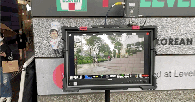 the camera outputs were being live broadcasted to our clients